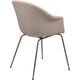 Bat Dining Chair Conic Front Upholstered Antique Brass New Beige Dedar Lupo 004 B3 Q