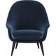 Bat Lounge Chair High Back Wood Fully Upholstered Black Stained Oak Gubi Velluto 970 Front