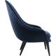 Bat Lounge Chair High Back Wood Fully Upholstered Black Stained Oak Semi Matt Velluto 970 Gubi Side