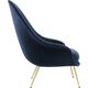 Bat Lounge Chair High Back Conic Fully Upholstered Brass Velluto 970 Gubi Side
