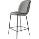 Beetle Counter Chair Conic Fully Upholstered Black Kvadrat Remix Piping Leather Black F3 Q