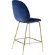 Beetle Counter Chair Conic Fully Upholstered Brass Gubi Velluto 420 Piping Gubi Velluto 970 B3 Q