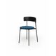 Ch 031 Friday Dining Chair No Arms Black Royal Petrol Sidefront