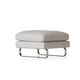 Boutique silver footstool b