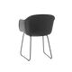 Fiber Chair Sledbase Black Refine Leather Back